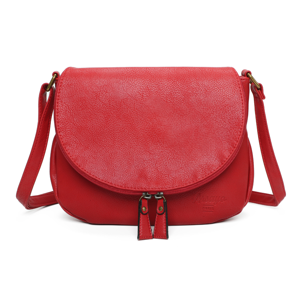 Sac vegane besace Arsayo rouge