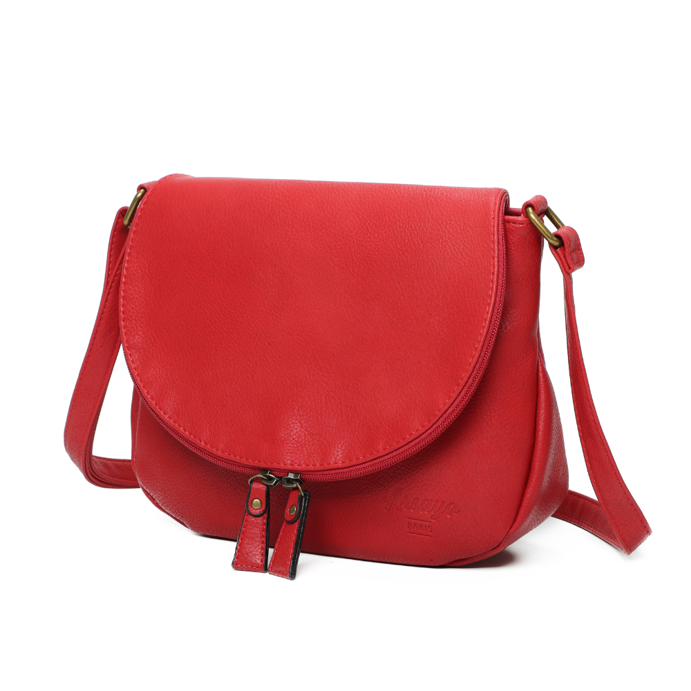 Sac vegane besace Arsayo rouge