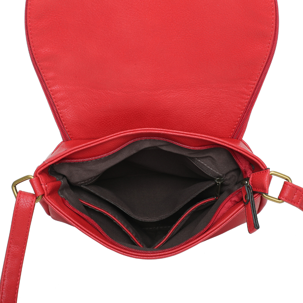 Sac vegane besace Arsayo rouge