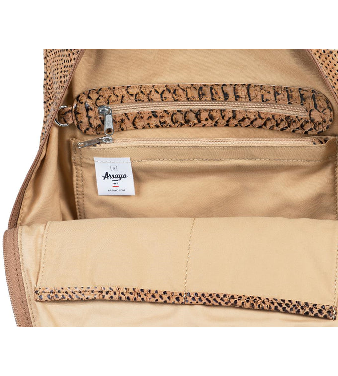 snake skin cork Arsayo backpack
