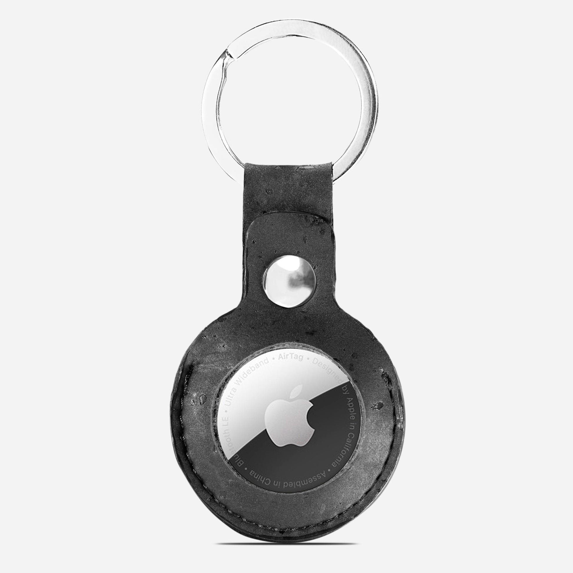 keychains apple air tag cork black