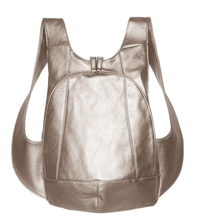 Arsayo synthetic champagne Backpack secure closure