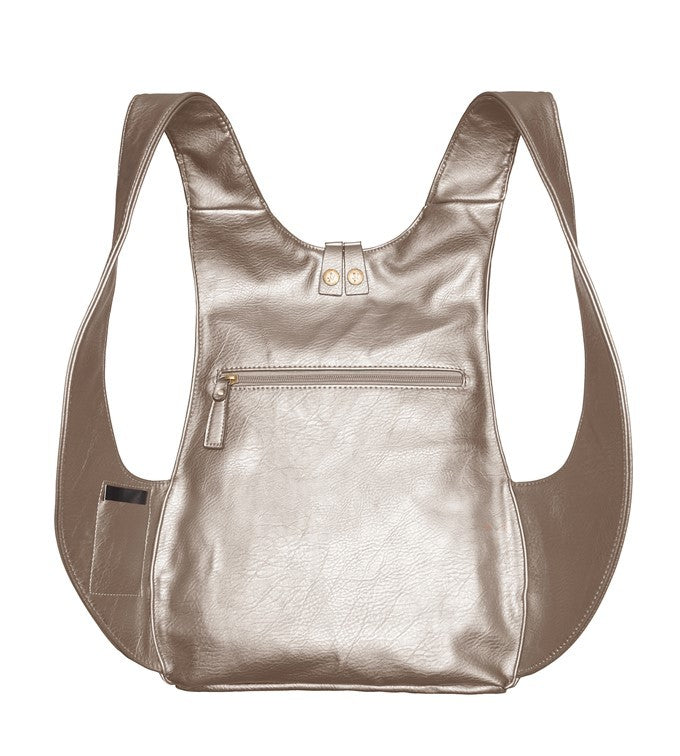 Arsayo synthetic champagne Backpack secure closure