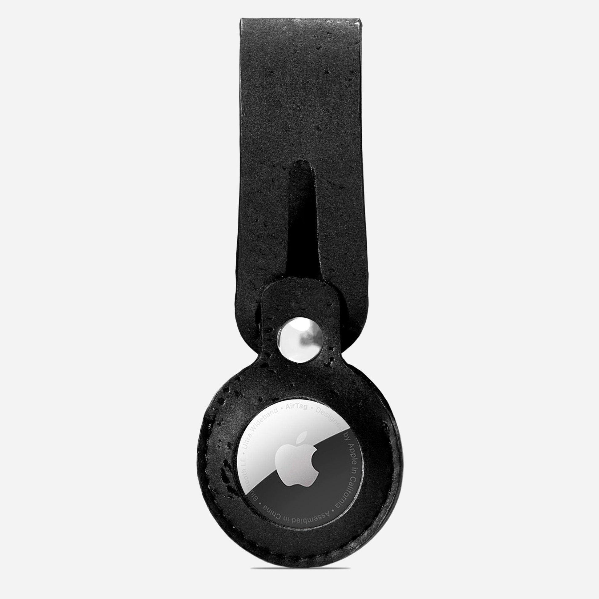 keychains airtag apple cork black