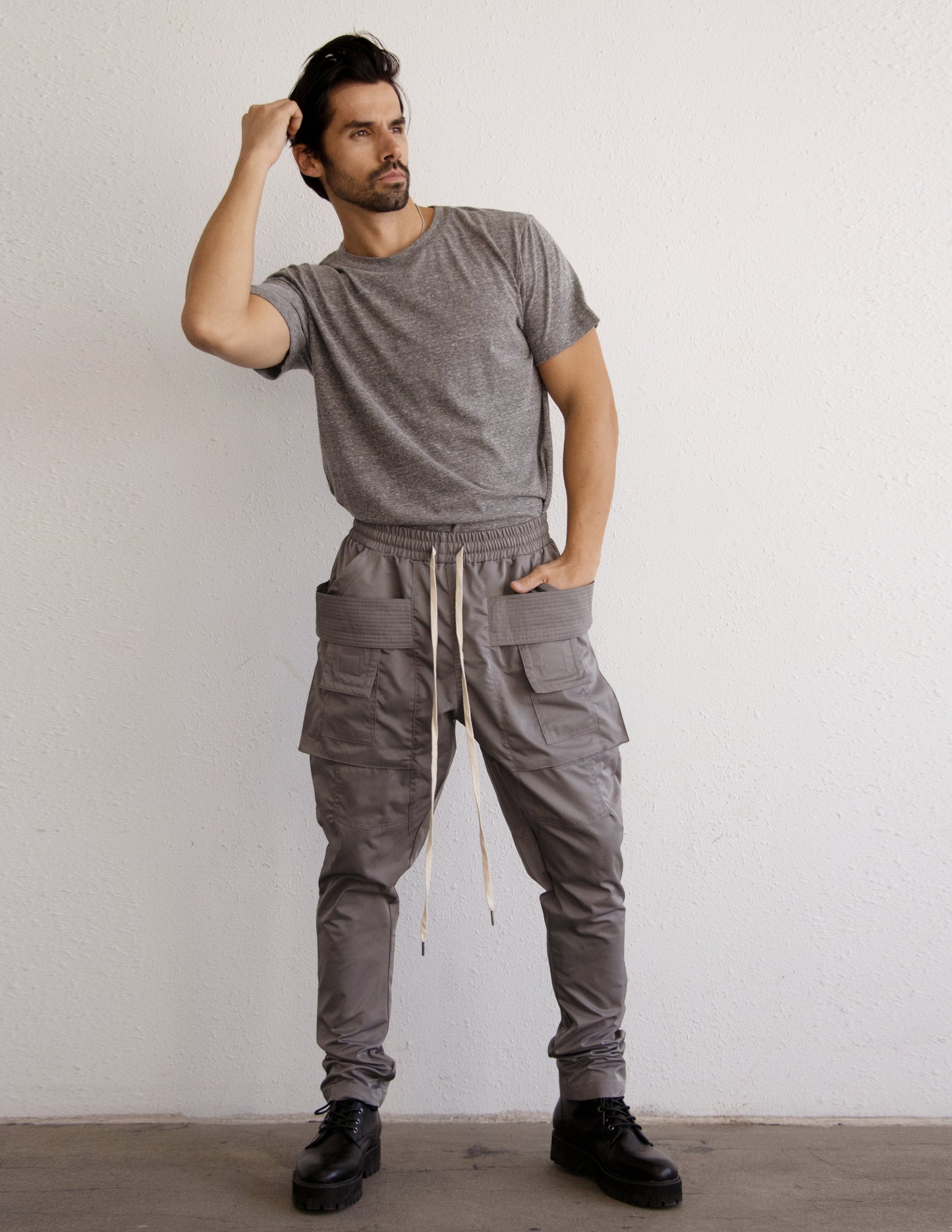 Silver Grey men vegan pants