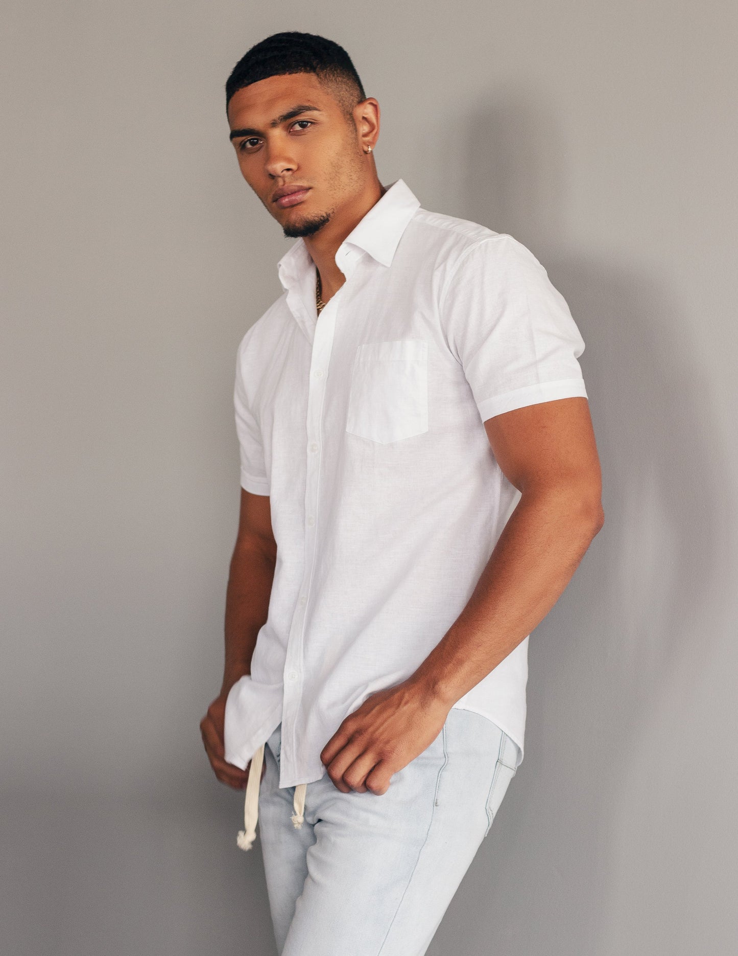 men shirt white soy vegan