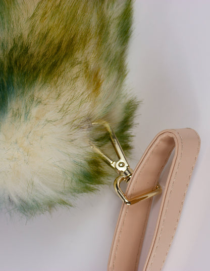 faux fur shoulder bag