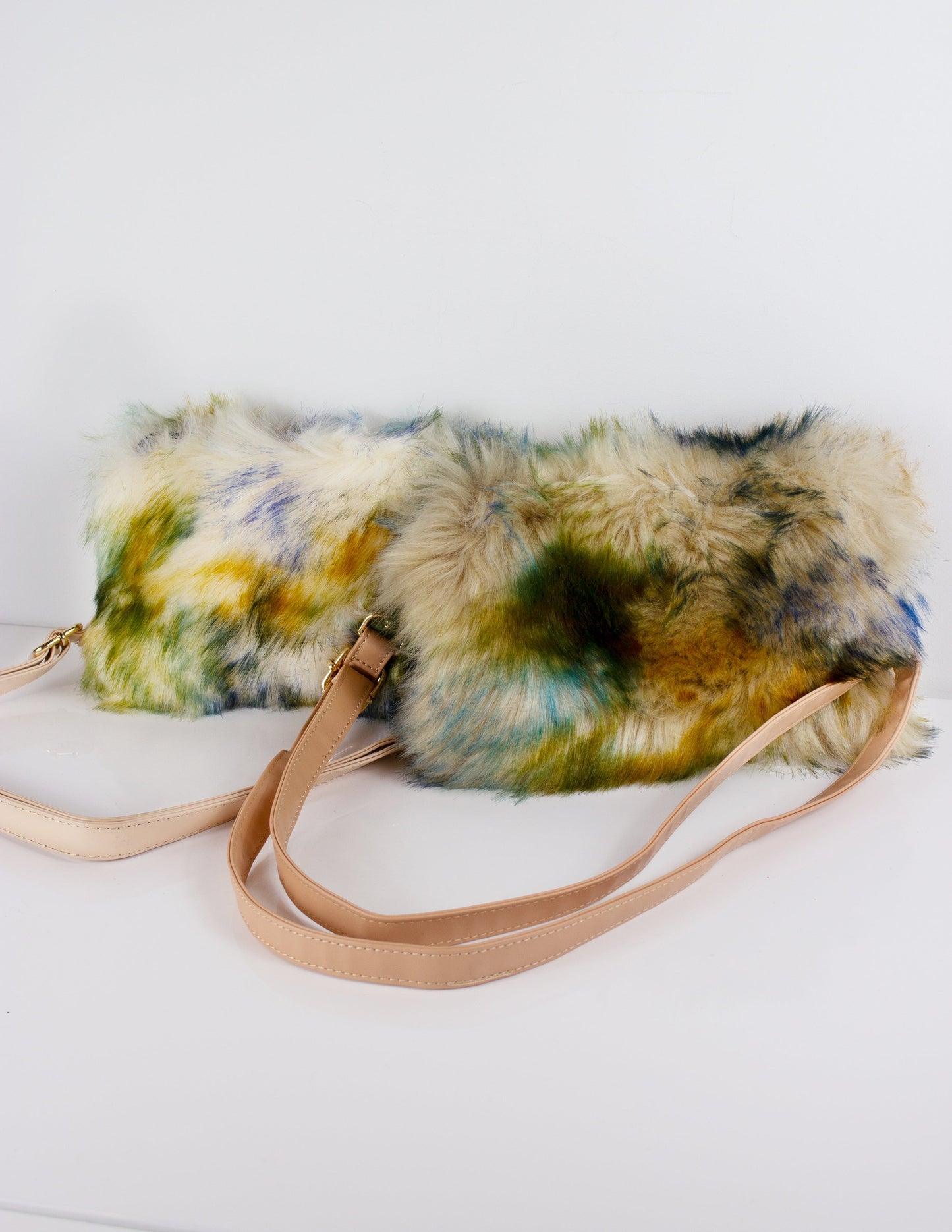 faux fur shoulder bag