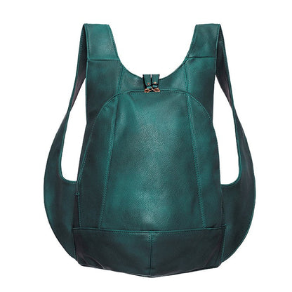 peacock blue Backpack vegan secure closure