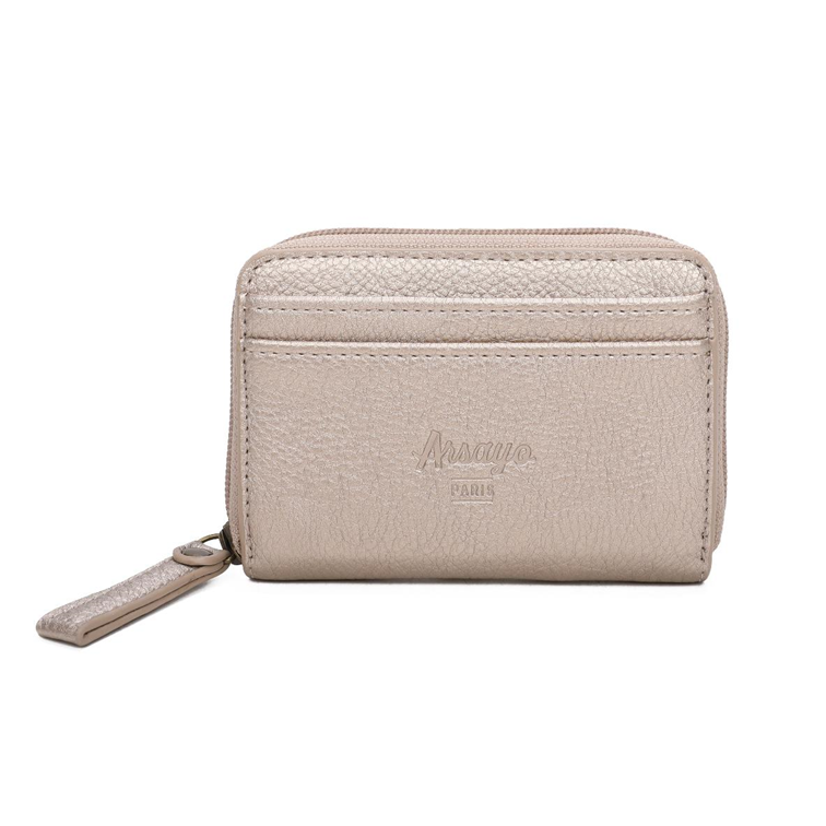 metallic color champagne Small Wallet arsayo Vegan