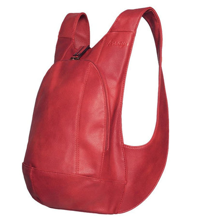 Red Backpack vegan secured closure