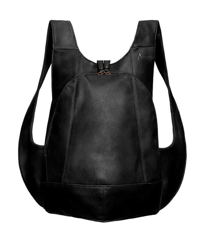 Black Backpack vegan secure closure