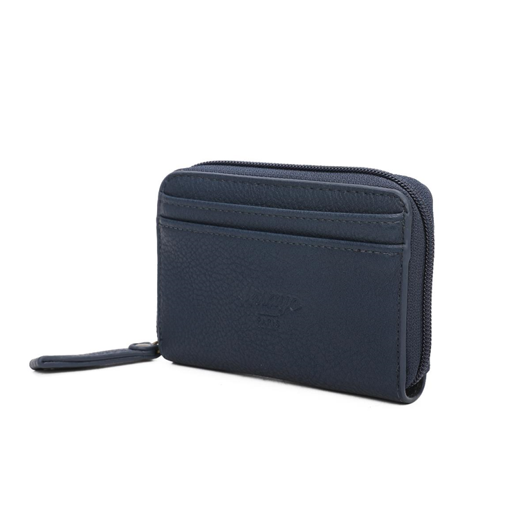 neavy blue Small Wallet arsayo Vegan leather