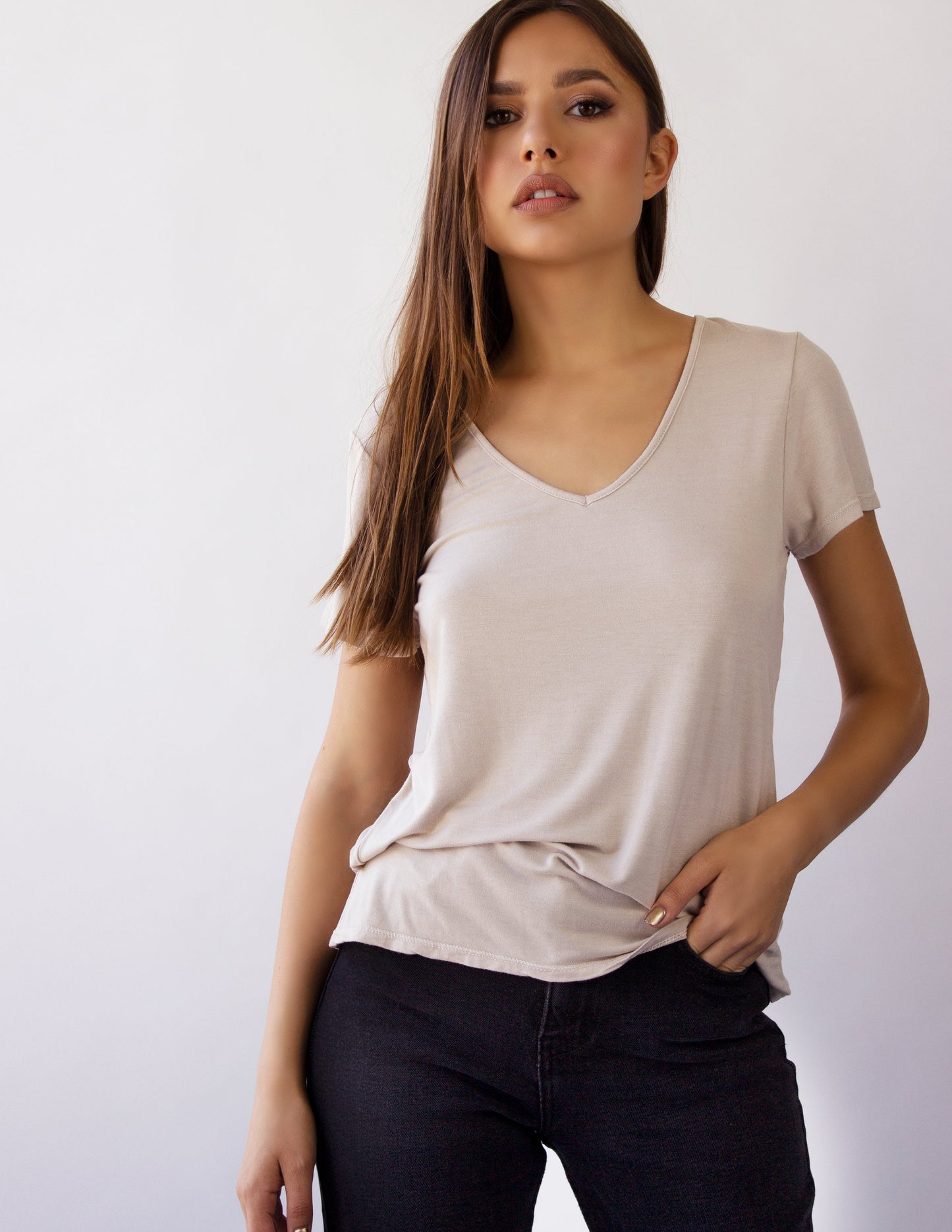 v neck women vegan 