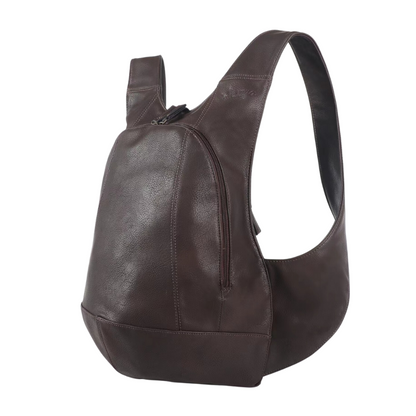 dark brown Backpack vegan secure closure