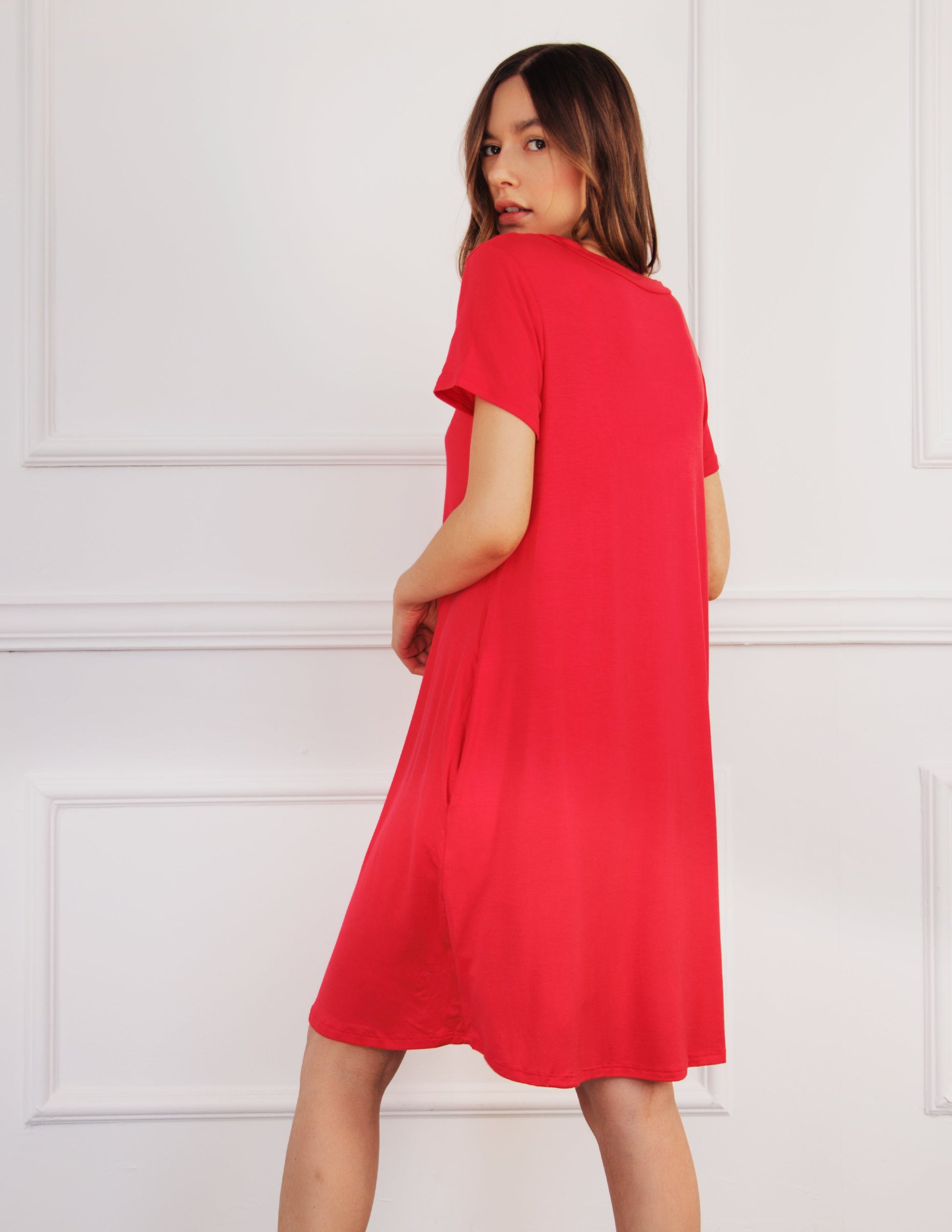 red dress vegan