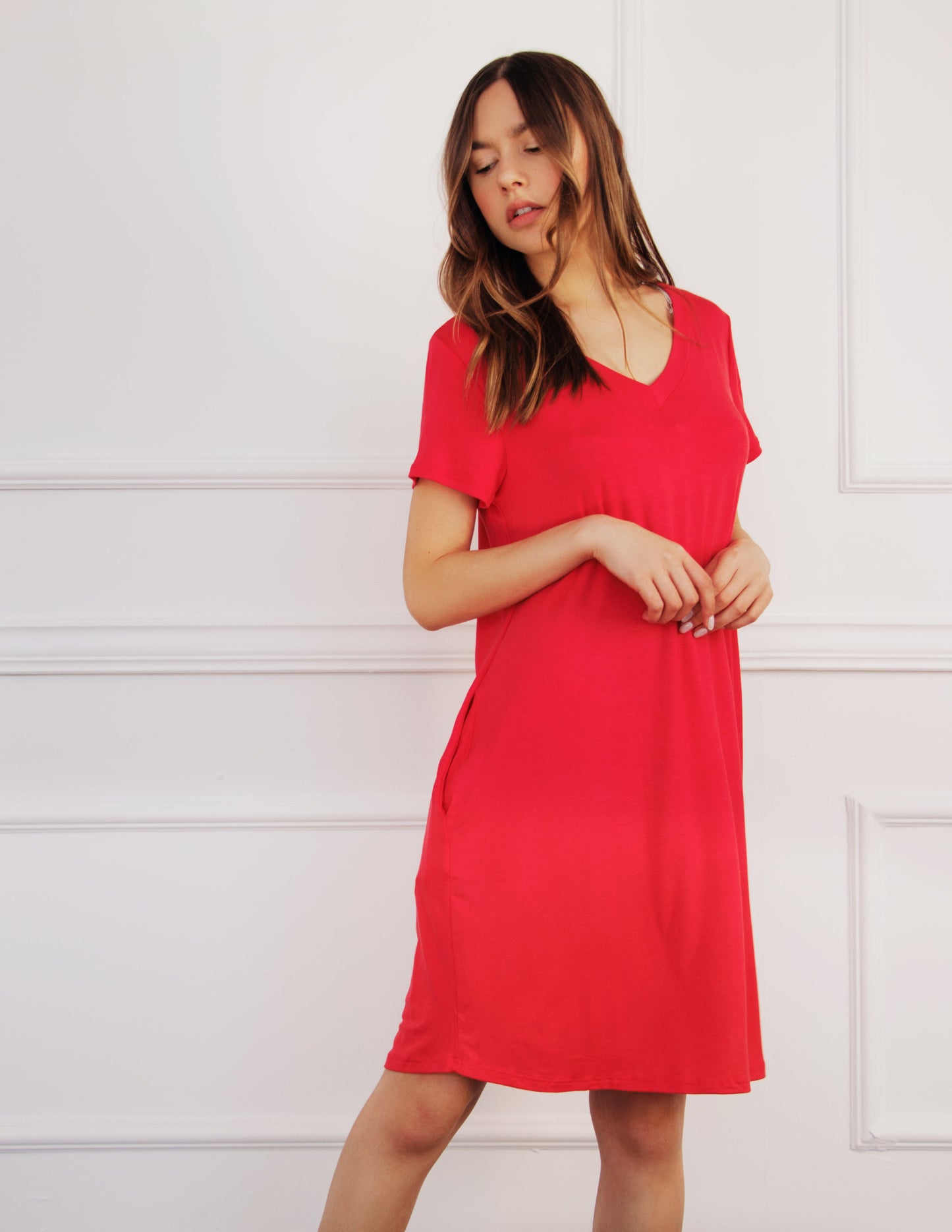 red dress vegan