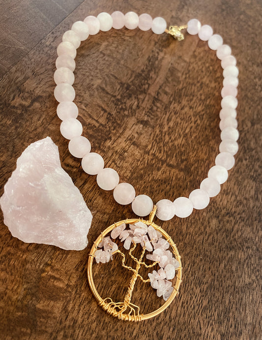 ARBORE- AMETHYST short necklace pink