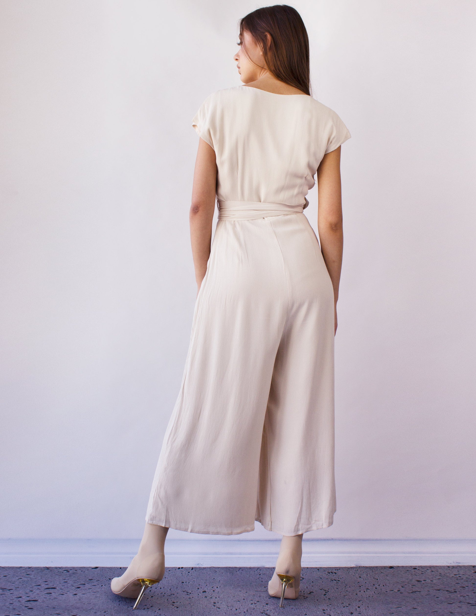 white jumpsuit vegan