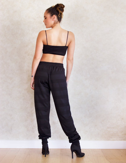 Vegan Black Set crop Top Bottom pant