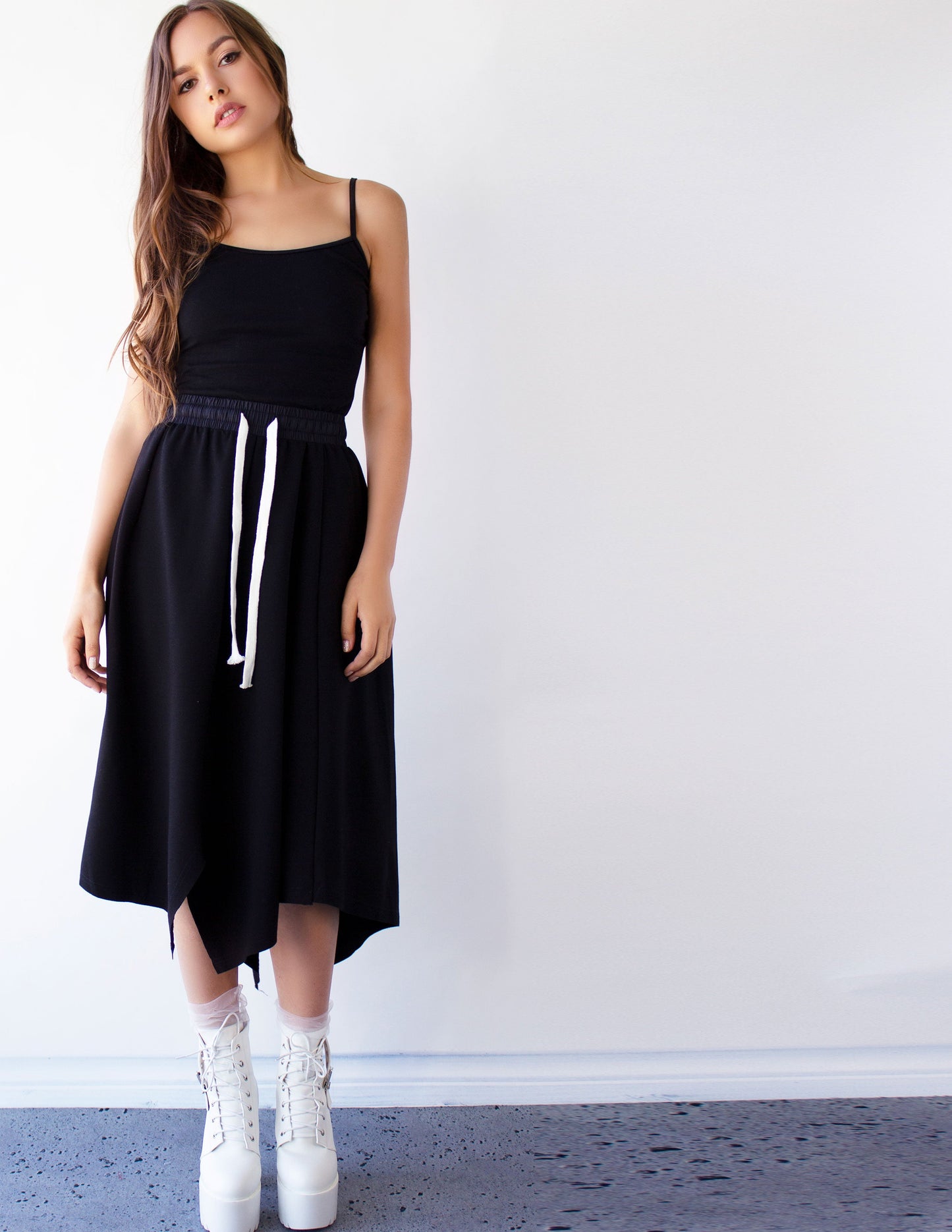 vegan black skirt