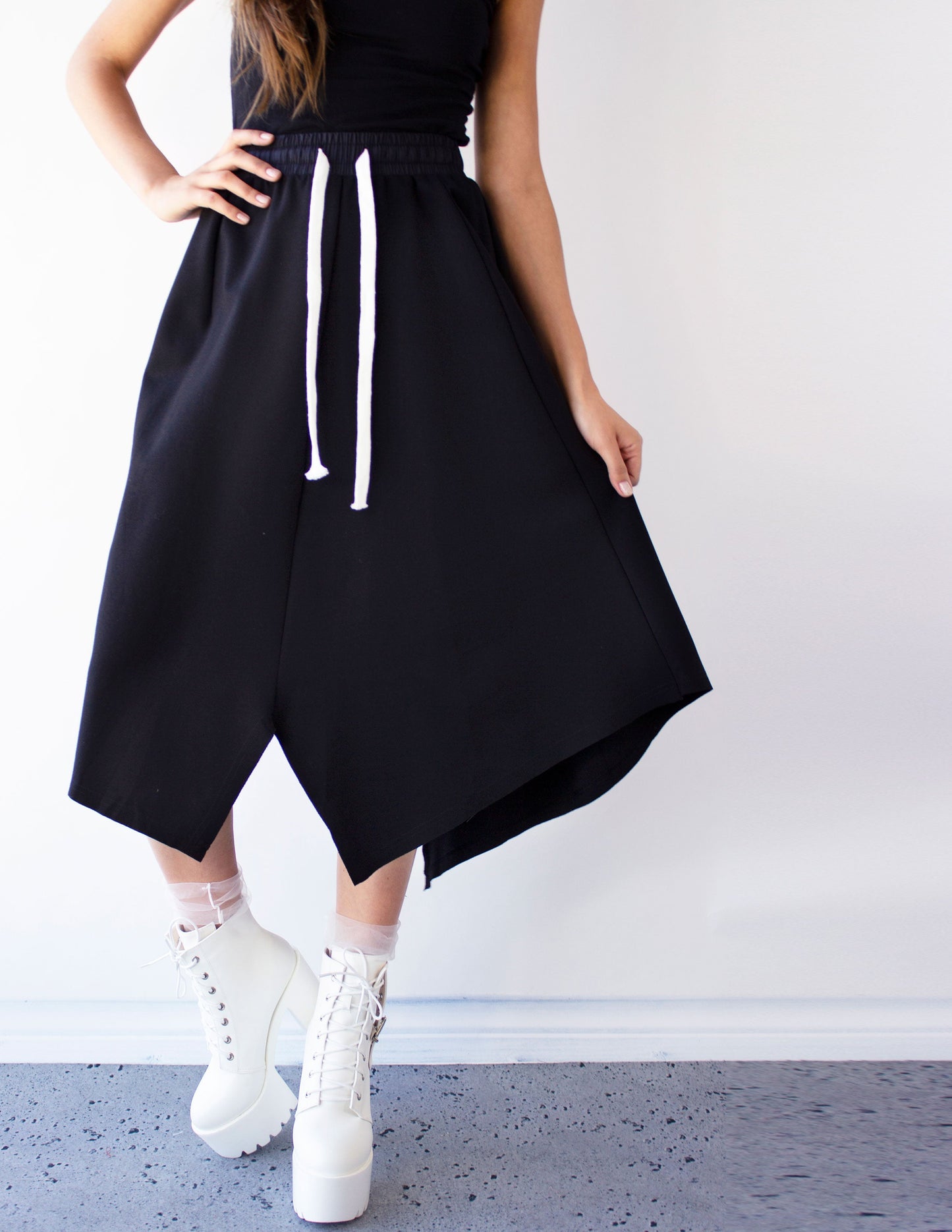 vegan black skirt