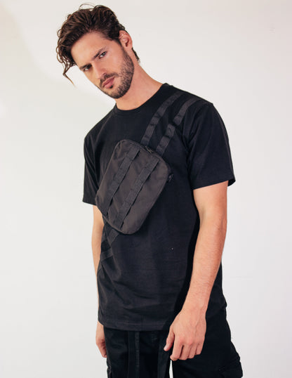 shirt with pouch black vegan