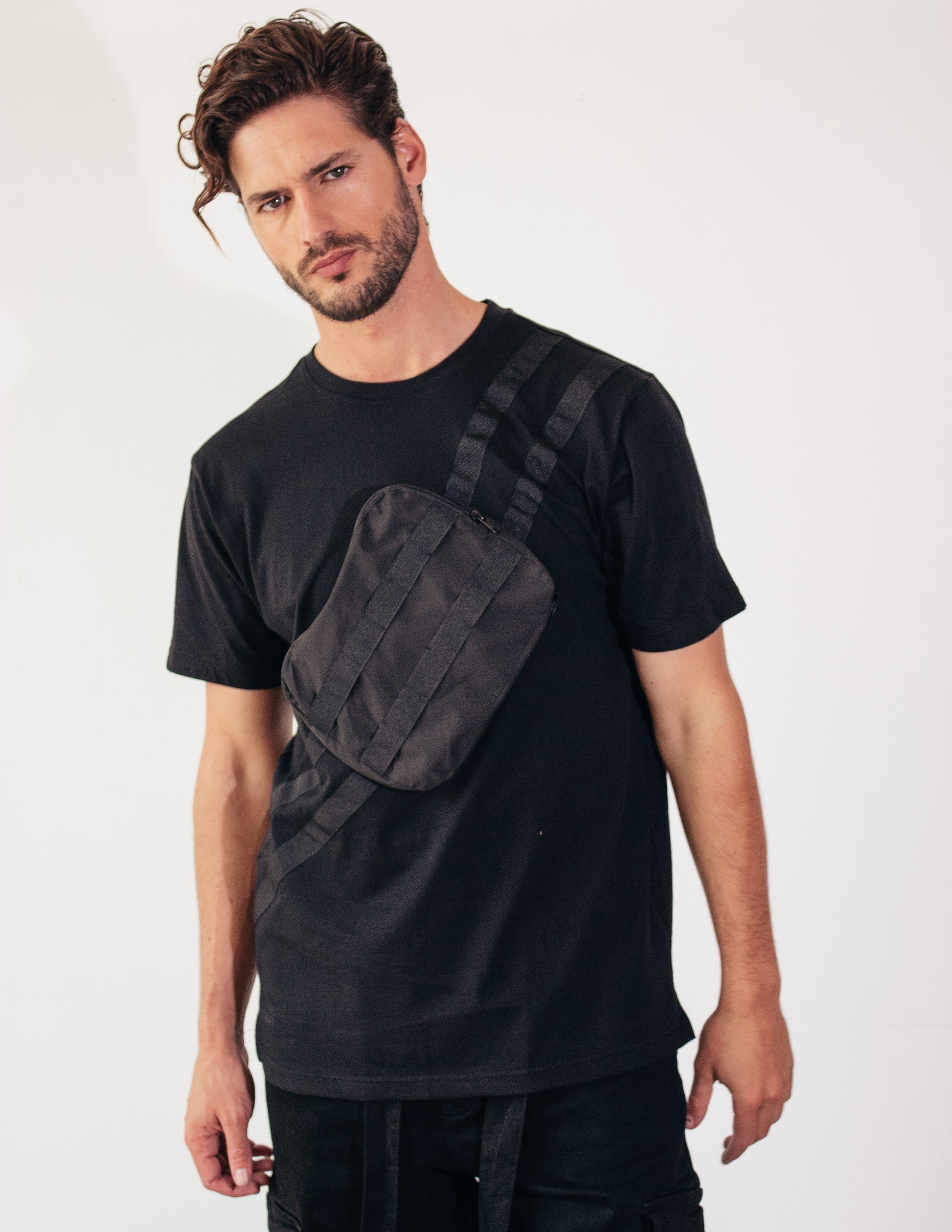 shirt with pouch black vegan