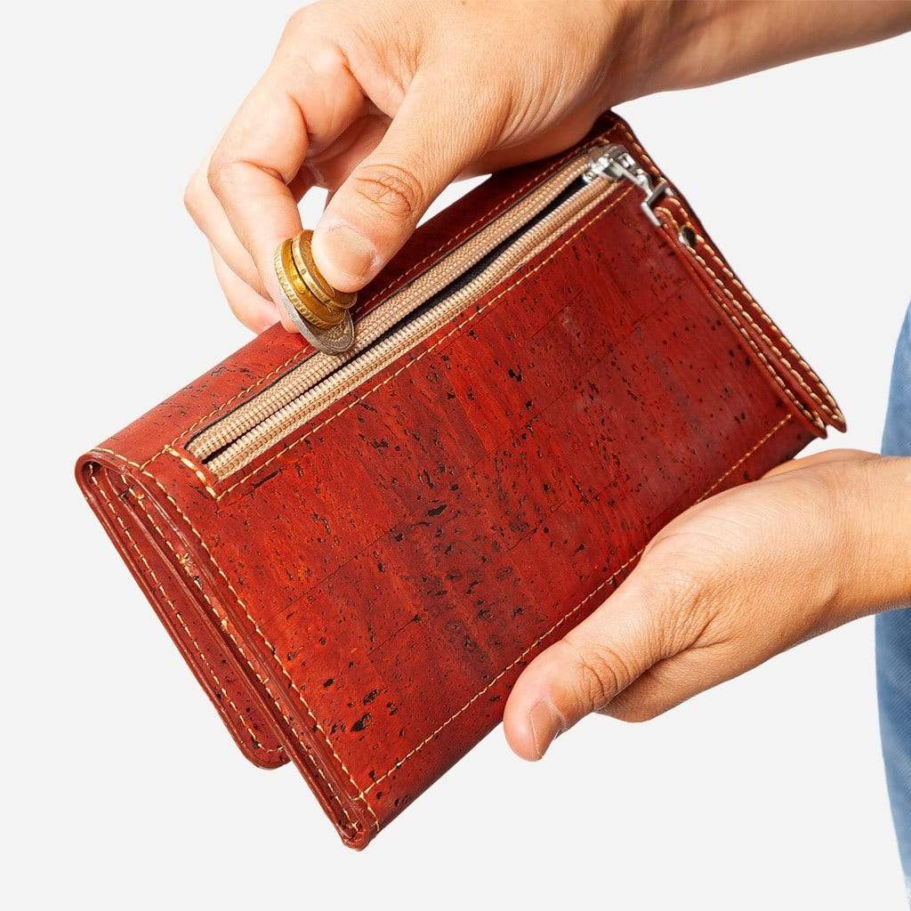 Women Cork Wallet Slim