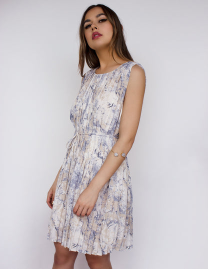 vegan white blue dress