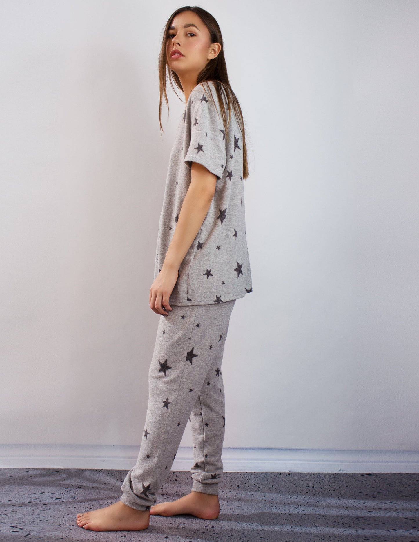 Vegan pyjama star grey