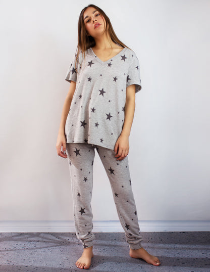 Vegan pyjama star grey