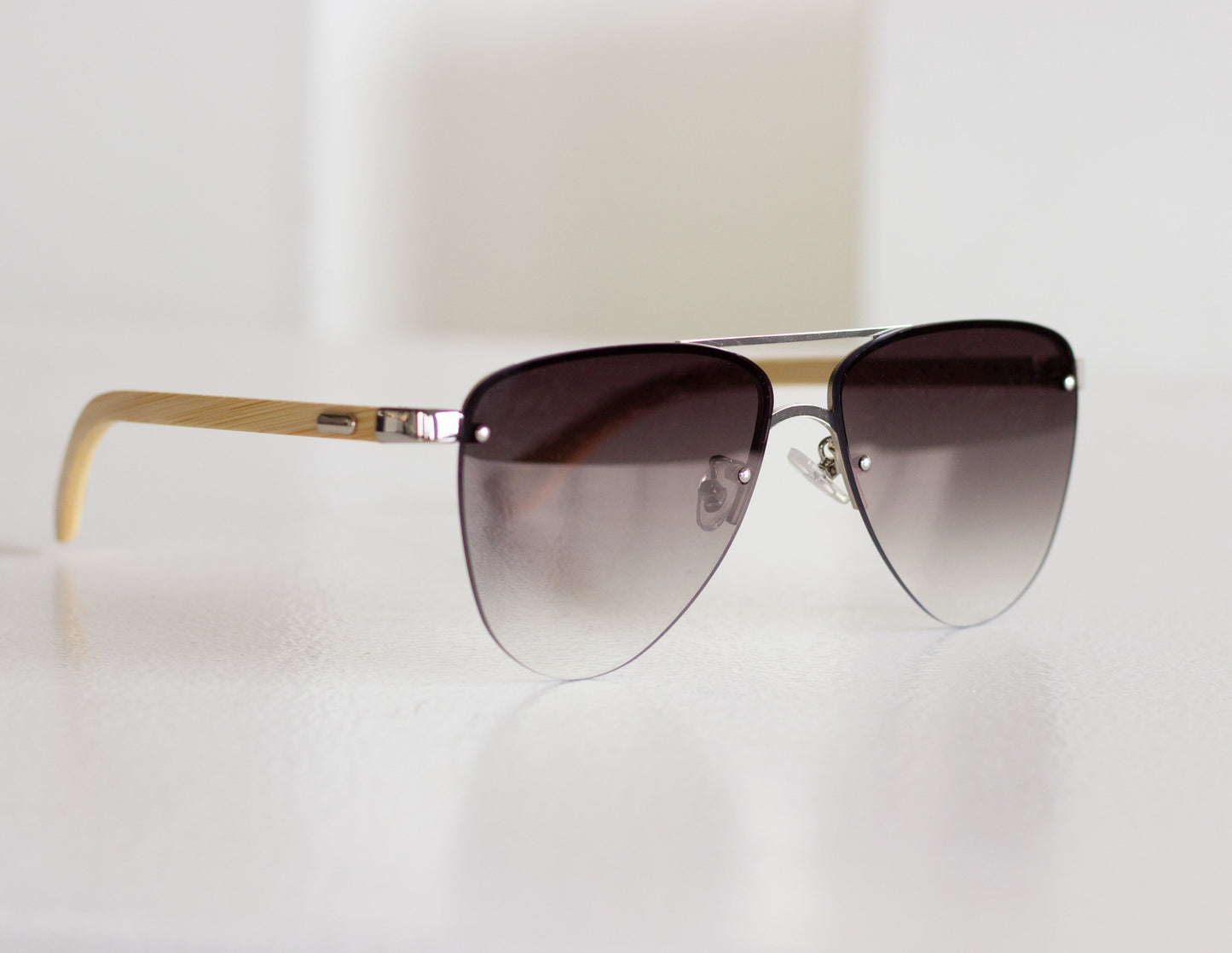 bamboo sunglasses white