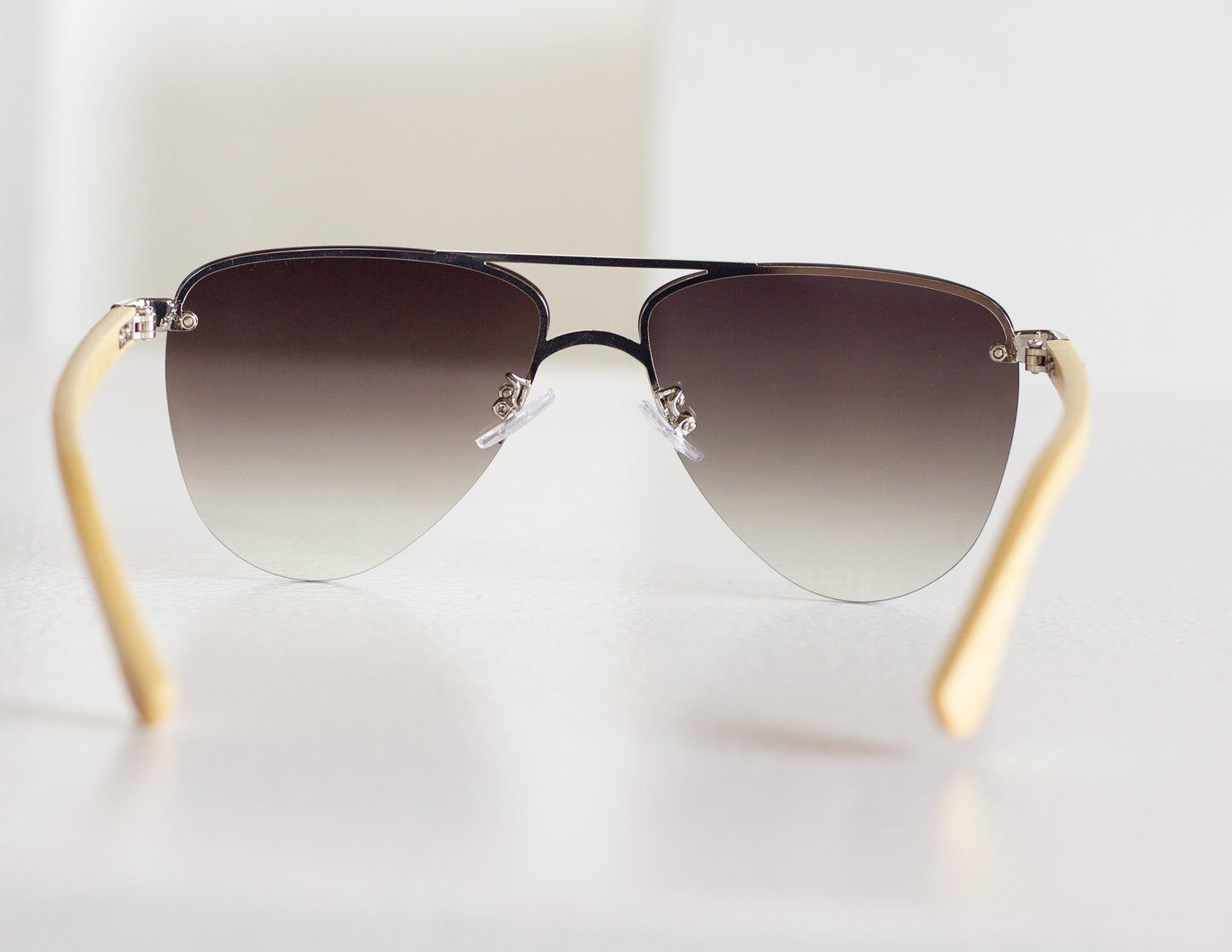 bamboo sunglasses white