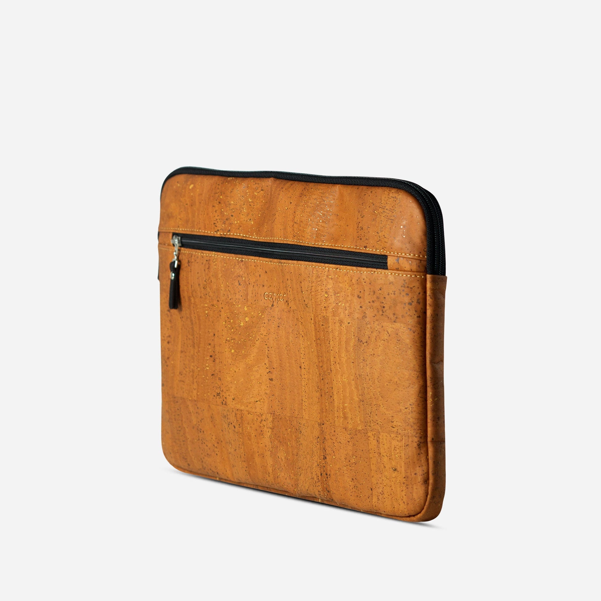 Laptop Sleeve vegan leather cork brown