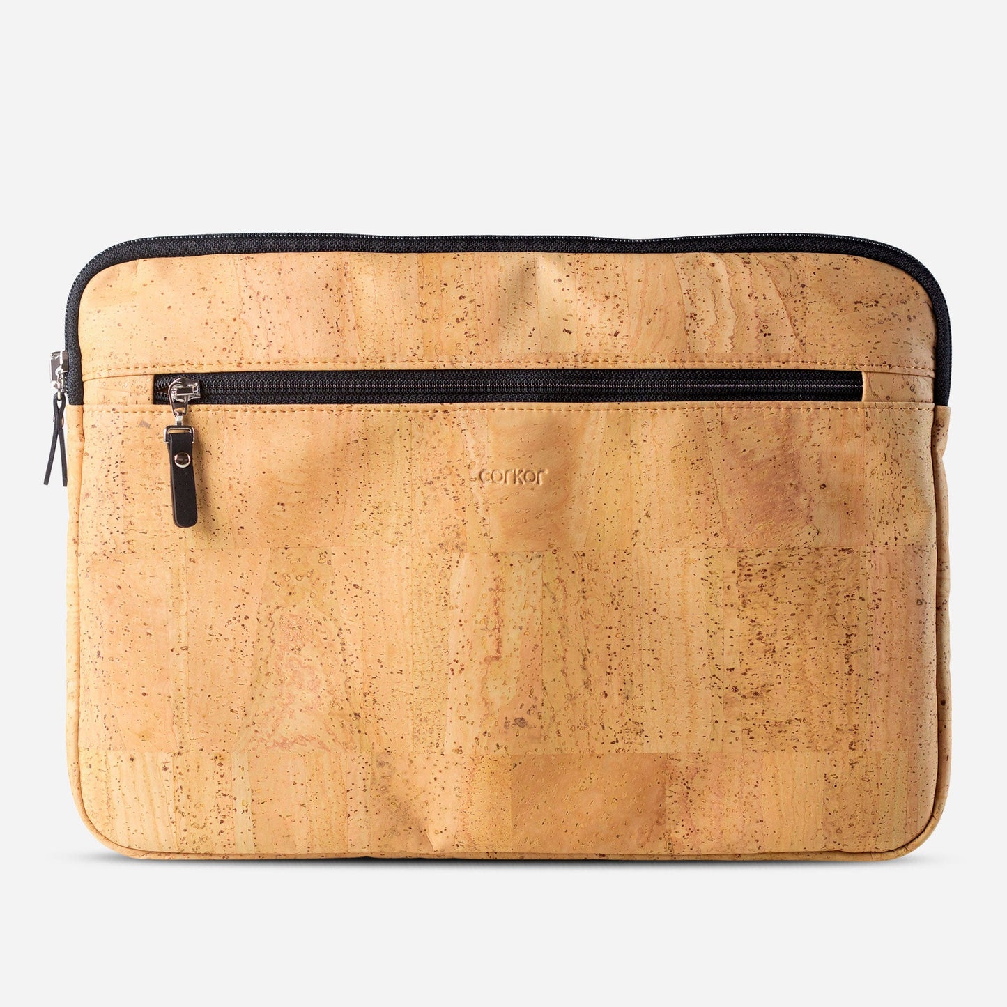 Laptop Sleeve vegan leather cork brown