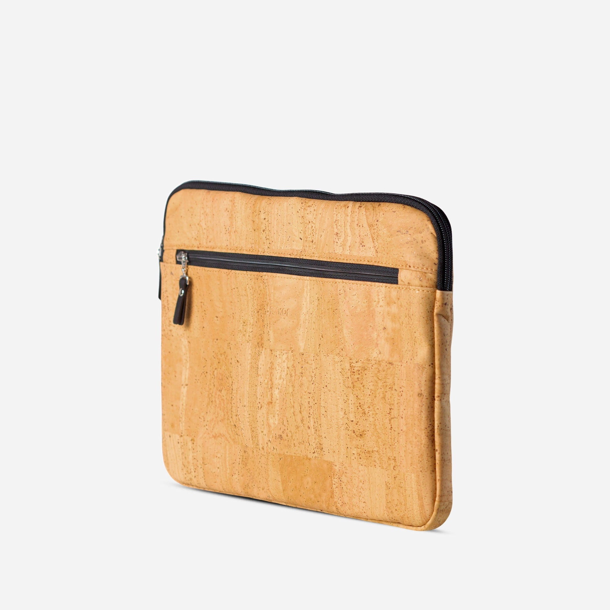 Laptop Sleeve vegan leather cork brown