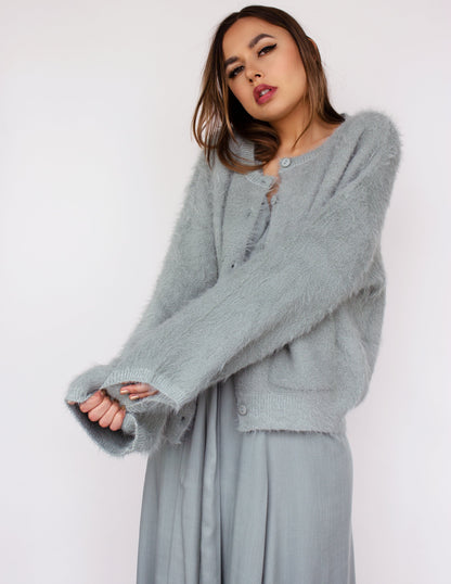 vegan wool women jacket grey