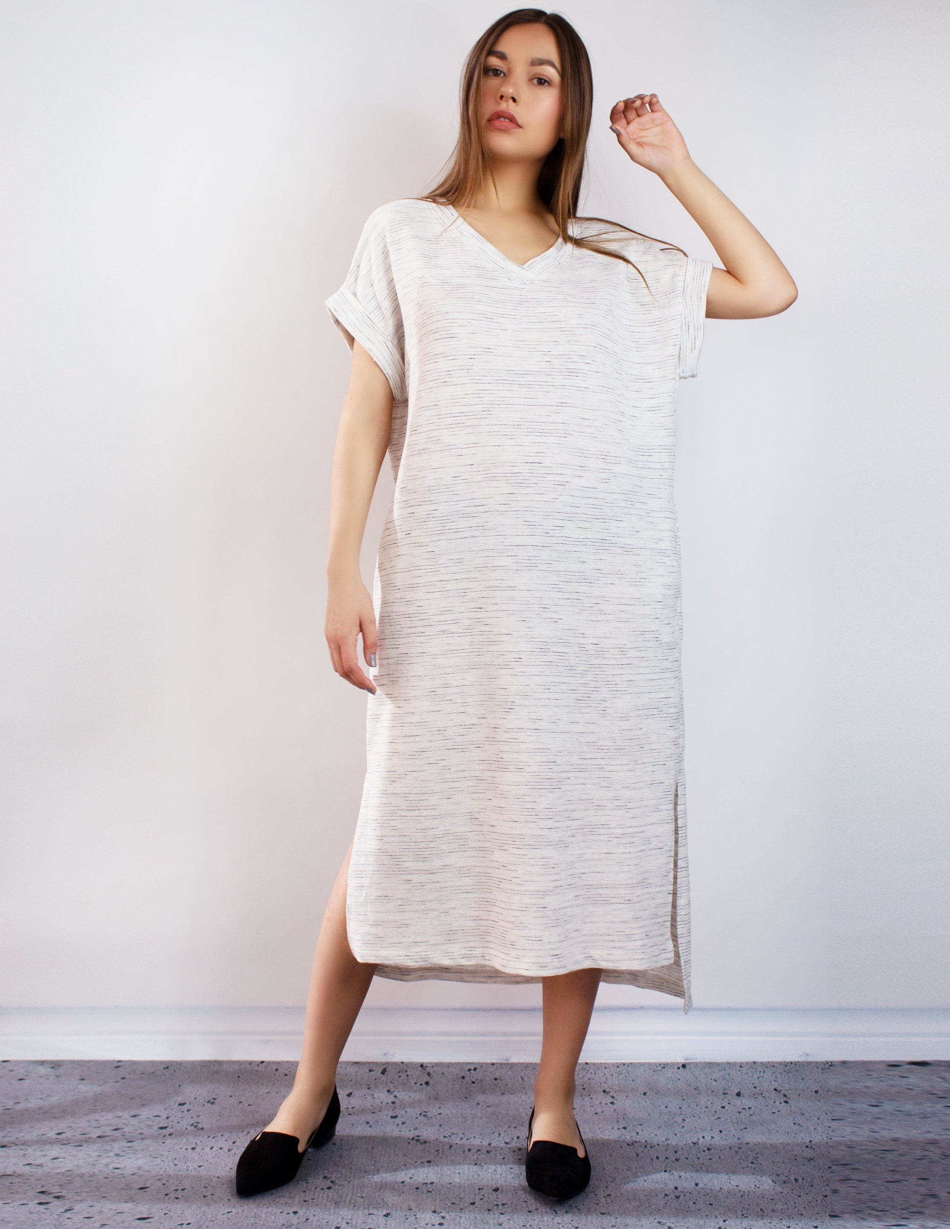 vegan white dress grey