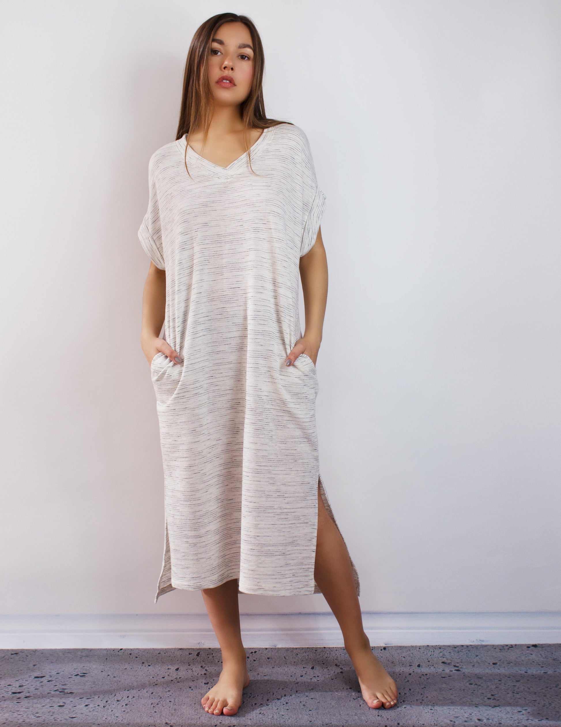 vegan white dress grey